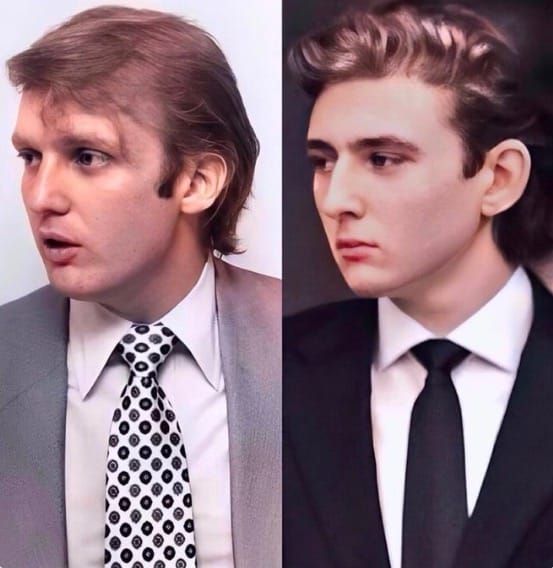 Barron Trump sparks buzz after viral side-by-side photo with young Donald Trump