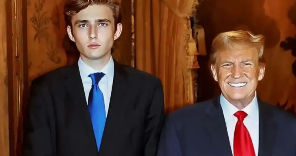 Barron Trump sparks buzz after viral side-by-side photo with young Donald Trump